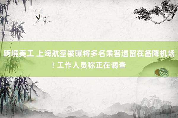 跨境美工 上海航空被曝将多名乘客遗留在备降机场! 工作人员称正在调查